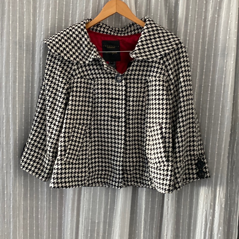 Sanctuary Clothing, Couture Inspired ~ houndstooth dress jacket ~ size large